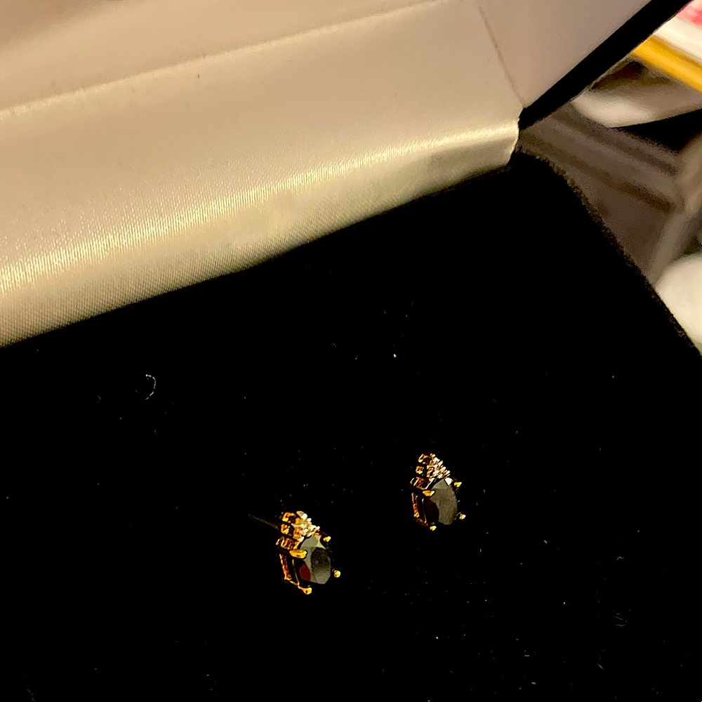 NWT Genuine sapphire earrings - Picture 3 of 4